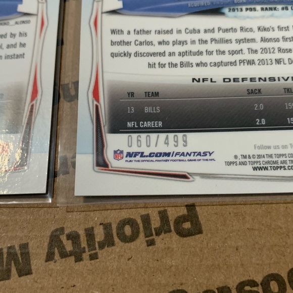 Lot of 2: Kiko Alonso ‘14 Topps Chrome Cards - Picture 3 of 12